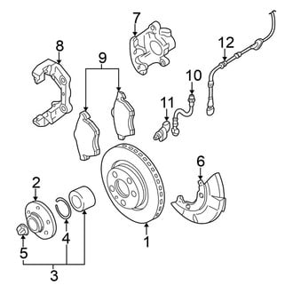 Volkswagen OE - Front Suspension - Brake Components