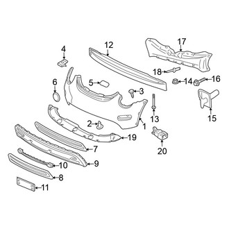 Volkswagen OE - Front Bumper & Grille - Bumper & Components (Turbo S)