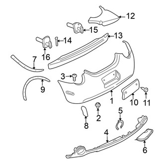 Volkswagen OE - Rear Bumper - Bumper & Components (Turbo S)