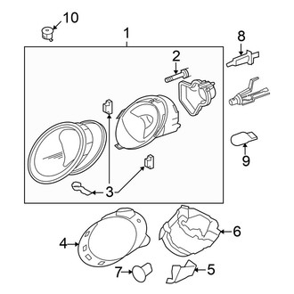 Volkswagen OE - Front Lamps - Headlamp Components (Hatchback)