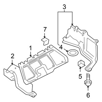 Volkswagen OE - Radiator Support - Splash Shields (Hatchback)