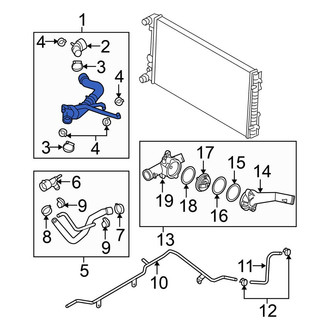 Volkswagen OE - Upper Radiator Coolant Hose