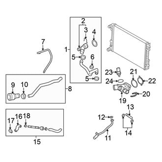 Volkswagen OE - Cooling - Hoses & Lines (Return), (Hatchback 2.5L)