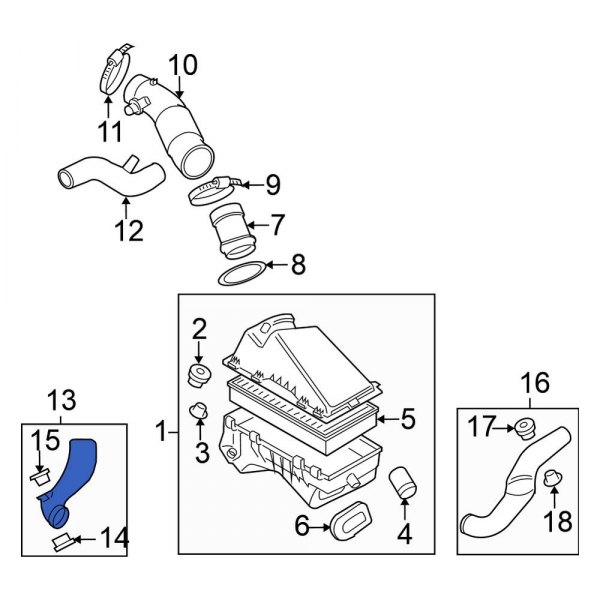 Engine Air Intake Hose