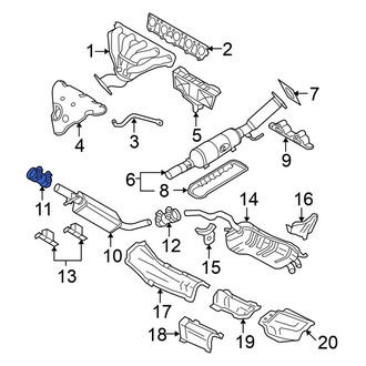 Volkswagen OE - Front Exhaust Muffler Clamp