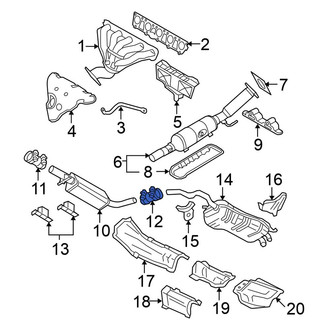Volkswagen OE - Rear Exhaust Muffler Clamp