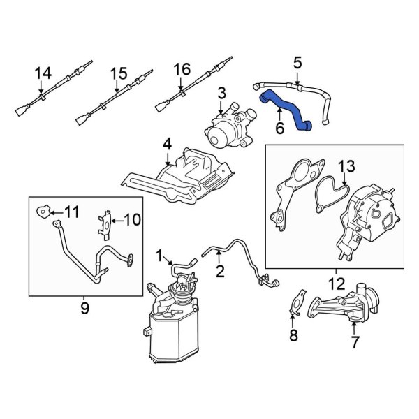 Volkswagen OE 07K131127 - Secondary Air Injection Pump Hose