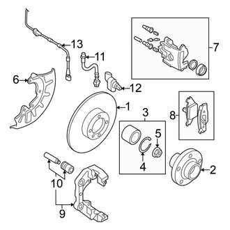 Volkswagen OE - Front Suspension - Brake Components (S / SE Hatchback)