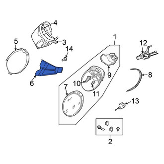Volkswagen OE - Left Headlight Bracket