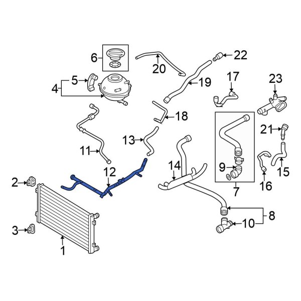 Engine Coolant Crossover Pipe