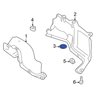 Volkswagen OE - Radiator Support Splash Shield Clip