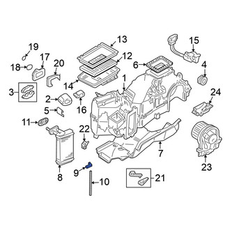 Volkswagen OE - Upper HVAC Heater Core Seal