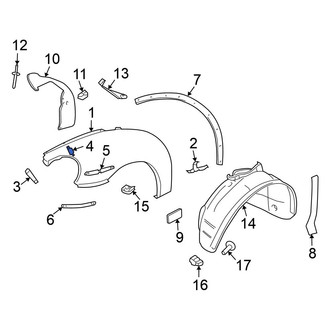 Volkswagen OE - Front Wheel Housing Bracket