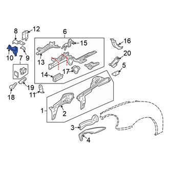 Volkswagen OE - Left Headlight Bracket