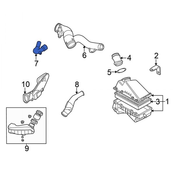 Engine Air Intake Hose