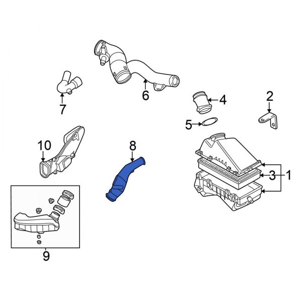 Engine Air Intake Hose