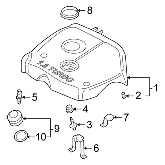 Volkswagen OE - Engine / Transaxle - Engine Appearance Cover (Convertible 1.8L)