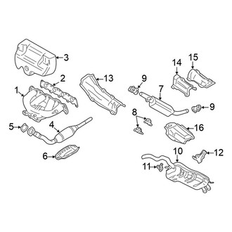 Volkswagen OE - Exhaust System - Exhaust Components (Convertible 1.8L)