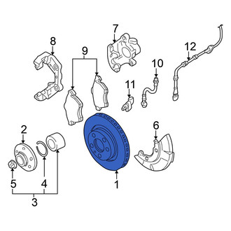 Volkswagen OE - Front Disc Brake Rotor