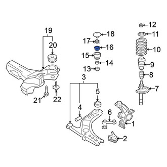 Volkswagen OE - Front Suspension Strut Mount Reinforcement