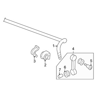 Volkswagen OE - Front Suspension - Stabilizer Bar & Components (GL / GLS / GLX Convertible)