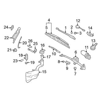 Volkswagen OE - Windshield - Wiper & Washer Components (Convertible)