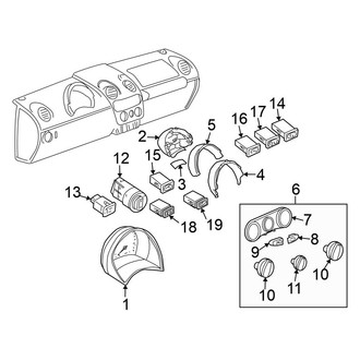 Volkswagen OE - Instrument Panel - Cluster & Switches (GL / GLS / GLX Convertible)