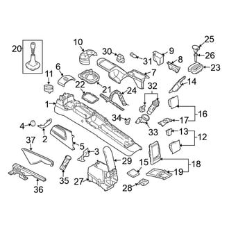 Volkswagen OE - Center Console (Long), (Convertible)