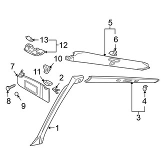 Volkswagen OE - Roof - Interior Trim (Convertible 1.8L / 1.9L / 2.0L)
