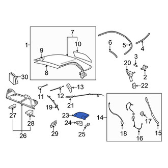 Volkswagen OE - Rear Convertible Top Stowage Compartment Lid