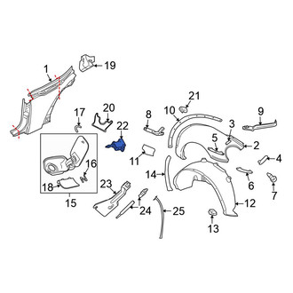 Volkswagen OE - Rear Fuel Filler Door Lock Actuator