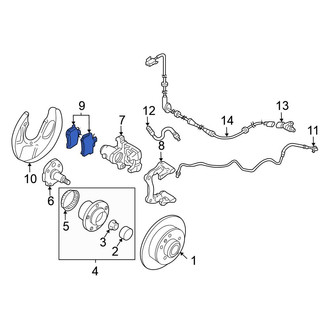 Volkswagen OE - Rear Disc Brake Pad Set