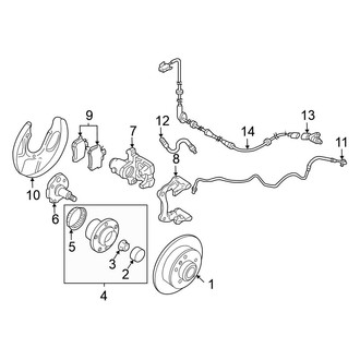 Volkswagen OE - Rear Suspension - Brake Components (Convertible)