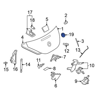 Volkswagen OE - Rear Deck Lid Emblem