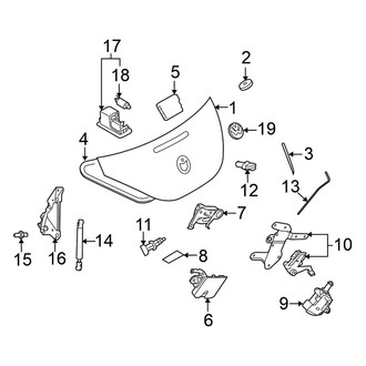 Volkswagen OE - Trunk Lid - Exterior Trim (Convertible)