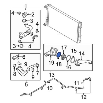 Volkswagen OE - Engine Coolant Thermostat Seal
