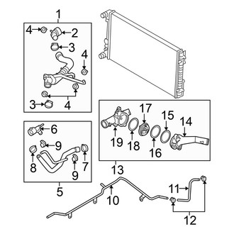 Volkswagen OE - Cooling - Hoses & Lines (Feed), (Convertible 2.5L)