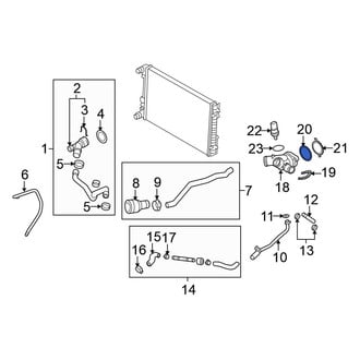 Volkswagen OE - Engine Coolant Outlet Gasket