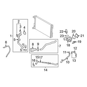 Volkswagen OE - Cooling - Hoses & Lines (Return), (Convertible 2.5L)