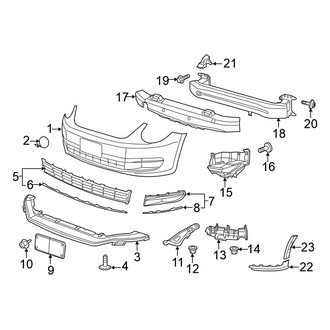 Volkswagen OE - Front Bumper & Grille - Bumper & Components (2.0L Gas)