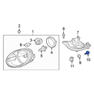 Volkswagen OE - Inner Headlight Mounting Bolt