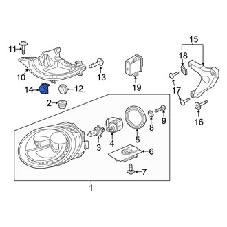 Volkswagen OE - Headlight Mounting Panel Spacer