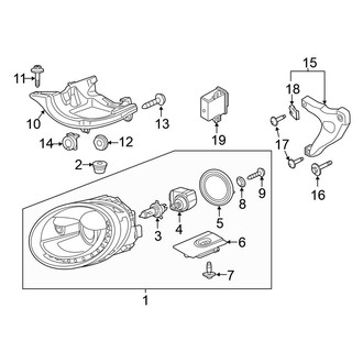 Volkswagen OE - Front Lamps - Headlamp Components (With HID)