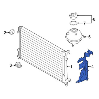 Volkswagen OE - Front Left Radiator Support Baffle