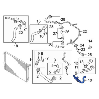 Volkswagen OE - Upper Radiator Coolant Hose