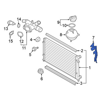 Volkswagen OE - Front Left Radiator Support Baffle