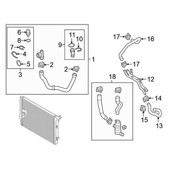 Volkswagen OE - Cooling - Hoses & Lines (Lower), (Standard Tr)