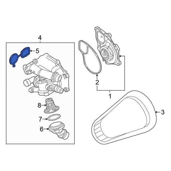 Engine Coolant Thermostat Housing O-Ring