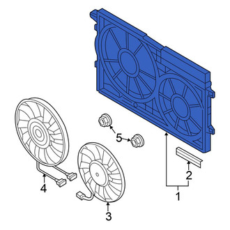 Volkswagen OE - Front Engine Cooling Fan Shroud