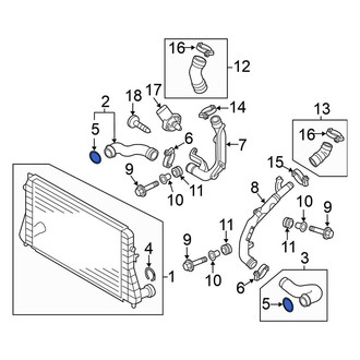 Volkswagen OE - Lower Intercooler Tube Seal